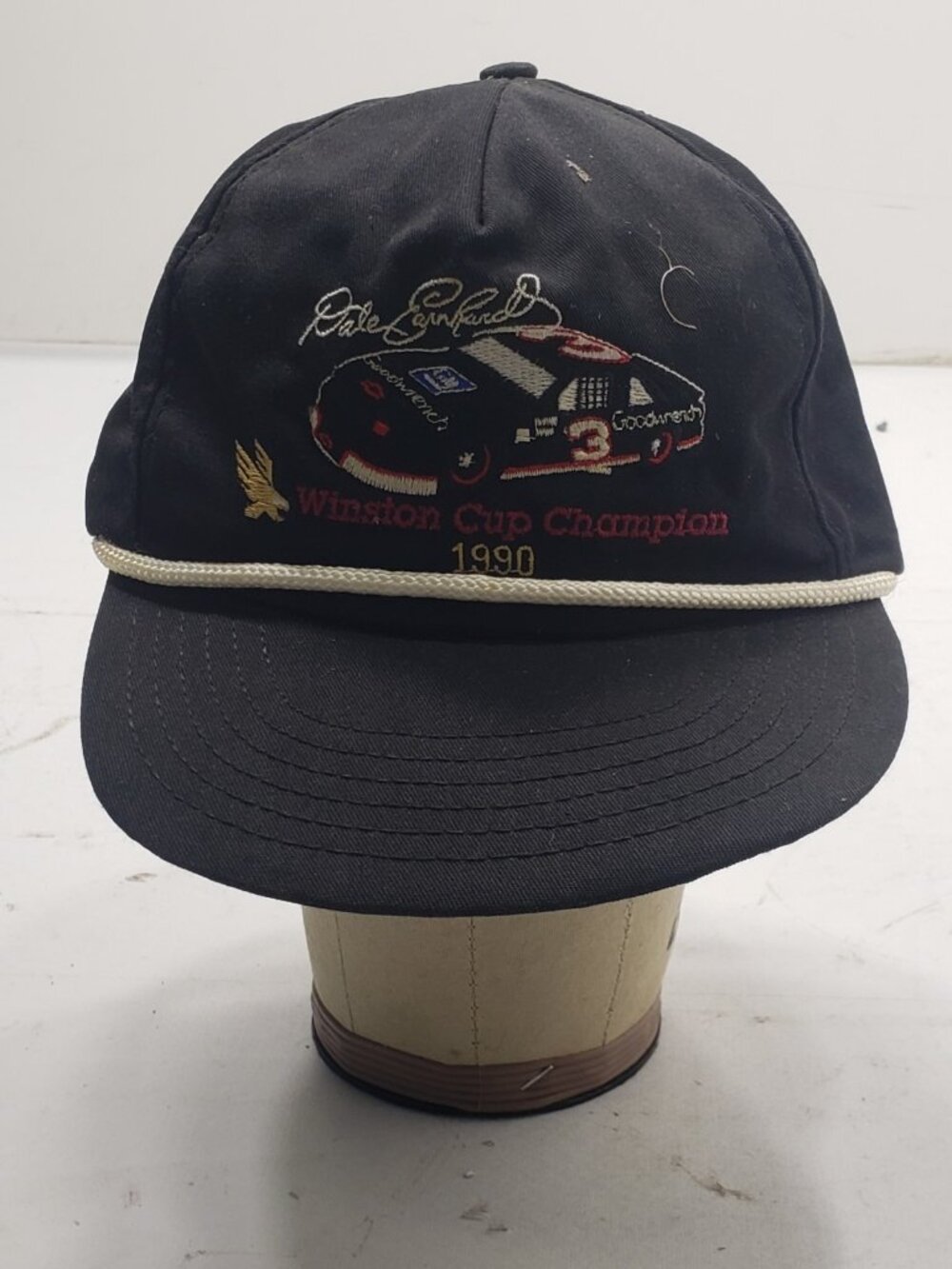 Vintage Dale Earnhardt Sr 1990 Winston Cup Champion Snapback Hat NASCAR USA